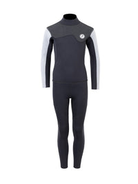 Two Bare Feet Junior Aspect 2.5mm Back Zip Jacket & Pants Set (Black/Grey/Grey)