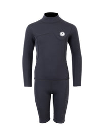 Two Bare Feet Junior Aspect 2.5mm Back Zip Jacket & Shorts Set (Black)