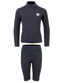 Two Bare Feet Junior Aspect 2.5mm Back Zip Jacket & Shorts Set (Black)