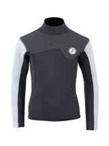 Two Bare Feet Junior Aspect 2.5mm Back Zip Jacket & Shorts Set (Black/Grey/Grey)