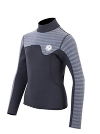 Two Bare Feet Junior Aspect 2.5mm Back Zip Jacket (Black/Grey Stripe)