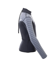 Two Bare Feet Junior Aspect 2.5mm Back Zip Jacket (Black/Grey Stripe)