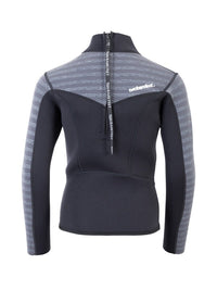Two Bare Feet Junior Aspect 2.5mm Back Zip Jacket & Pants Set (Black/Grey Stripes)