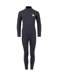 Two Bare Feet Junior Aspect 2.5mm Back Zip Jacket & Pants Set (Black)