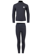 Two Bare Feet Junior Aspect 2.5mm Back Zip Jacket & Pants Set (Black)