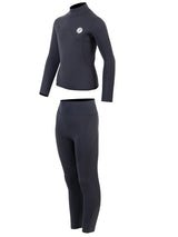 Two Bare Feet Junior Aspect 2.5mm Back Zip Jacket & Pants Set (Black)