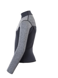 Two Bare Feet Junior Aspect Fleece Lined Zipless Thermal 2.5mm Superstretch Wetsuit Top (Black/Grey)