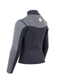 Two Bare Feet Junior Aspect Fleece Lined Zipless Thermal 2.5mm Superstretch Wetsuit Top (Black/Grey)