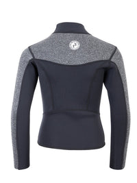 Two Bare Feet Junior Aspect Fleece Lined Zipless Thermal 2.5mm Superstretch Wetsuit Top (Black/Grey)
