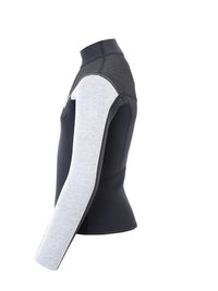 Two Bare Feet Junior Aspect Fleece Lined Zipless Thermal 2.5mm Superstretch Wetsuit Top (Black/Grey/Grey)