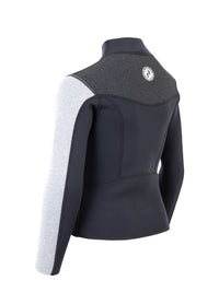 Two Bare Feet Junior Aspect Fleece Lined Zipless Thermal 2.5mm Superstretch Wetsuit Top (Black/Grey/Grey)