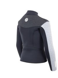 Two Bare Feet Junior Aspect Fleece Lined Zipless Thermal 2.5mm Superstretch Wetsuit Top (Black/Grey/Grey)