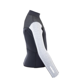 Two Bare Feet Junior Aspect Fleece Lined Zipless Thermal 2.5mm Superstretch Wetsuit Top (Black/Grey/Grey)