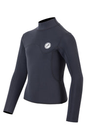 Two Bare Feet Junior Aspect Fleece Lined Zipless Thermal 2.5mm Superstretch Wetsuit Top (Black)