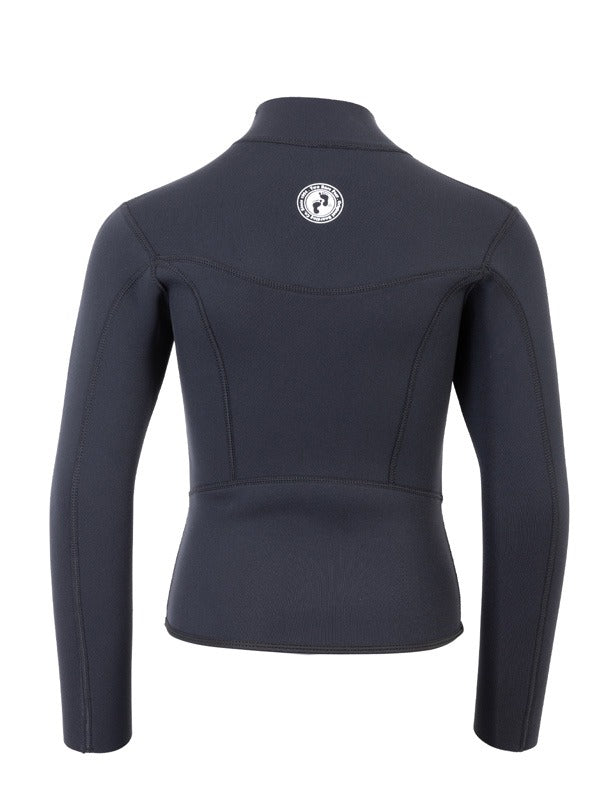 Two Bare Feet Junior Aspect Fleece Lined Zipless Thermal 2.5mm Superstretch Wetsuit Top & Shorts Set (Black)