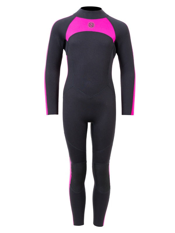 Two Bare Feet Flare 2.5mm Junior Wetsuit (Black/Raspberry)-S