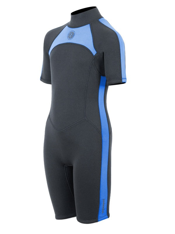 Two Bare Feet Flare 2.5mm Junior Superstretch Shorty Wetsuit (Blue)