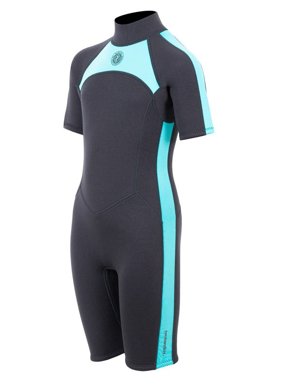 Two Bare Feet Flare 2.5mm Junior Shorty Superstretch Wetsuit (Mint)