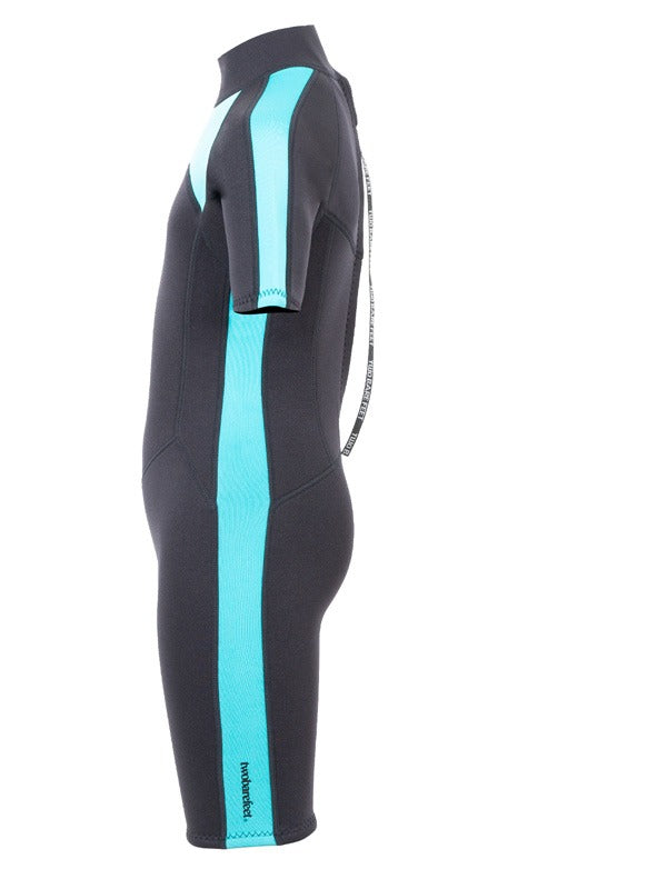 Two Bare Feet Flare 2.5mm Junior Shorty Superstretch Wetsuit (Mint)