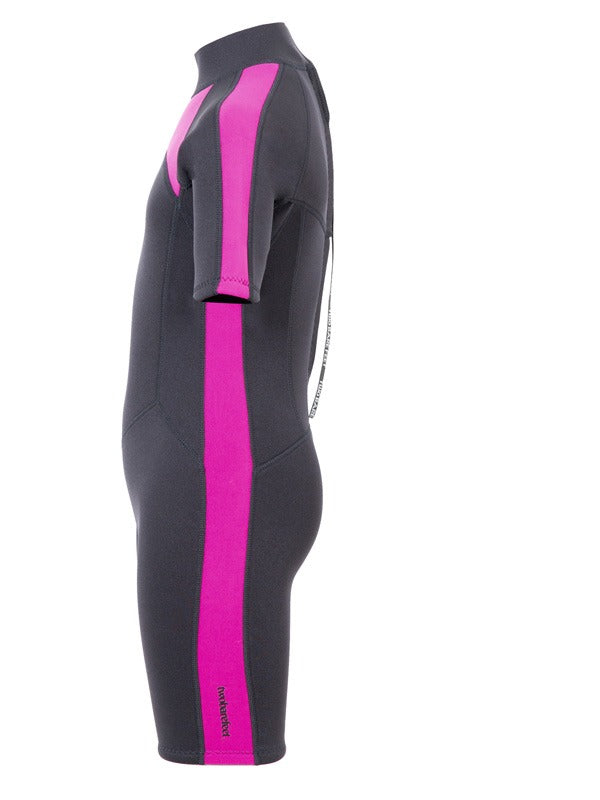 Two Bare Feet Flare 2.5mm Junior Shorty Superstretch Wetsuit (Raspberry)