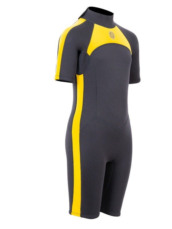 Two Bare Feet Flare 2.5mm Junior Shorty Superstretch Wetsuit (Yellow)