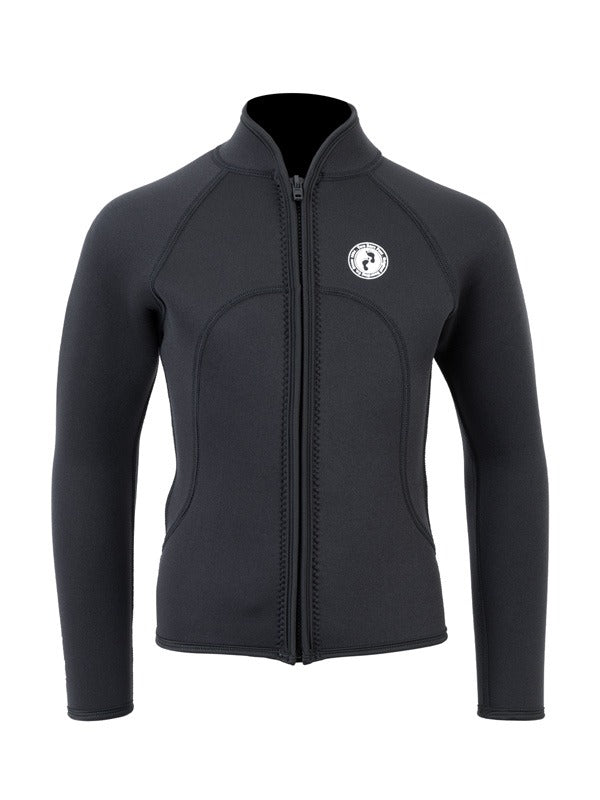 Two Bare Feet Junior Heritage Full Zip 3mm Wetsuit Jacket (Black)