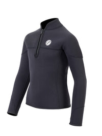 Two Bare Feet Junior Heritage Half Zip 3mm Wetsuit Jacket (Black)