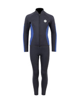Two Bare Feet Junior Perspective Full Zip 2.5mm Wetsuit Jacket and Pants Set (Black/Blue)