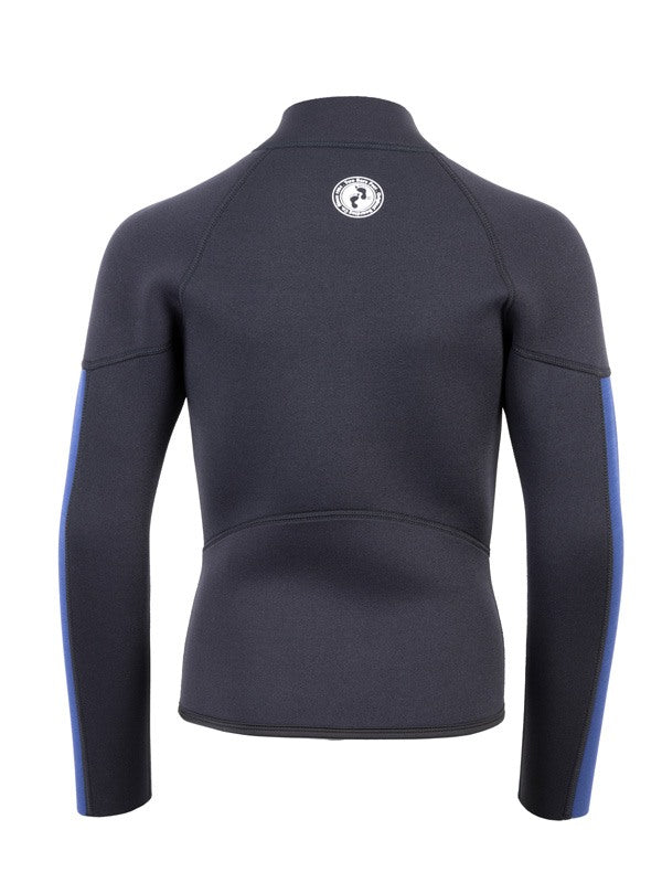 Two Bare Feet Junior Perspective Full Zip 2.5mm Wetsuit Jacket and Pants Set (Black/Blue)