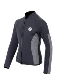 Two Bare Feet Junior Perspective Full Zip 2.5mm Wetsuit Jacket (Black/Grey)