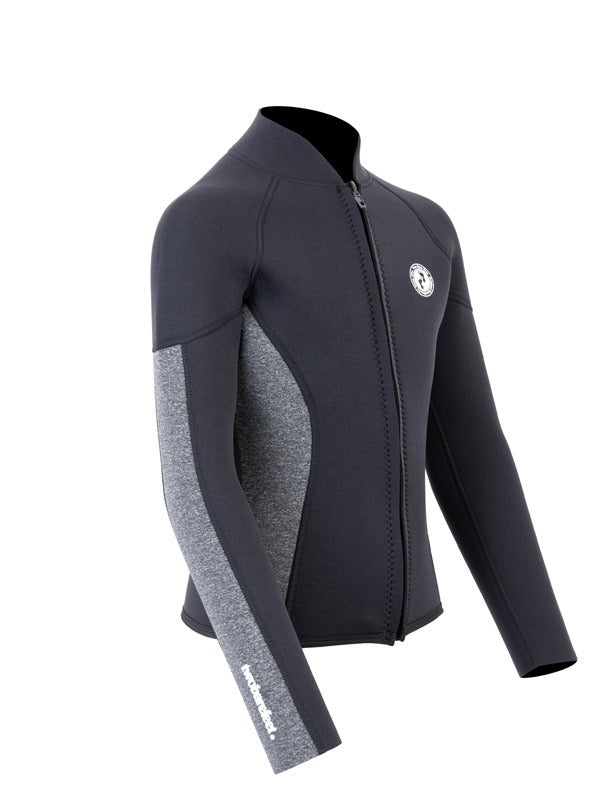 Two Bare Feet Junior Perspective Full Zip 2.5mm Wetsuit Jacket (Black/Grey)