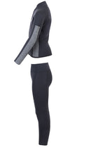 Two Bare Feet Junior Perspective Full Zip 2.5mm Wetsuit Jacket and Pants Set (Black/Grey)