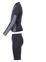 Two Bare Feet Junior Perspective Full Zip 2.5mm Wetsuit Jacket and Shorts Set (Black/Grey)