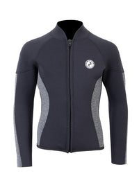 Two Bare Feet Junior Perspective Full Zip 2.5mm Wetsuit Jacket and Shorts Set (Black/Grey)