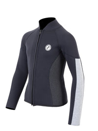Two Bare Feet Junior Perspective Full Zip 2.5mm Wetsuit Jacket (Black/Grey/Grey)