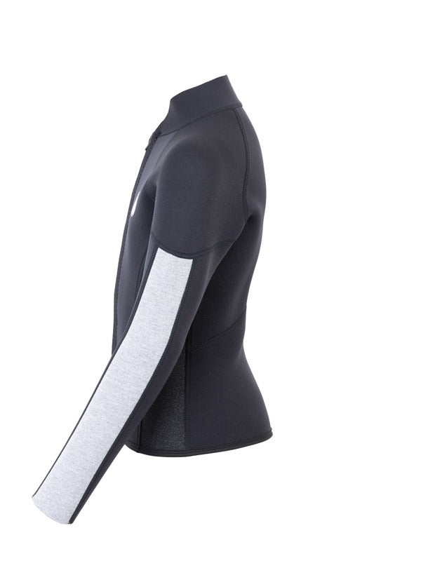 Two Bare Feet Junior Perspective Full Zip 2.5mm Wetsuit Jacket (Black/Grey/Grey)