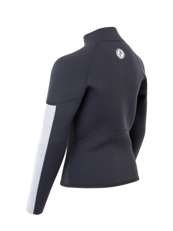 Two Bare Feet Junior Perspective Full Zip 2.5mm Wetsuit Jacket (Black/Grey/Grey)