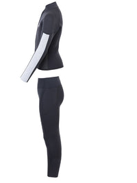 Two Bare Feet Junior Perspective Full Zip 2.5mm Wetsuit Jacket and Pants Set (Black/Grey/Grey)