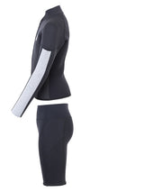 Two Bare Feet Junior Perspective Full Zip 2.5mm Wetsuit Jacket and Shorts Set (Black/Grey/Grey)