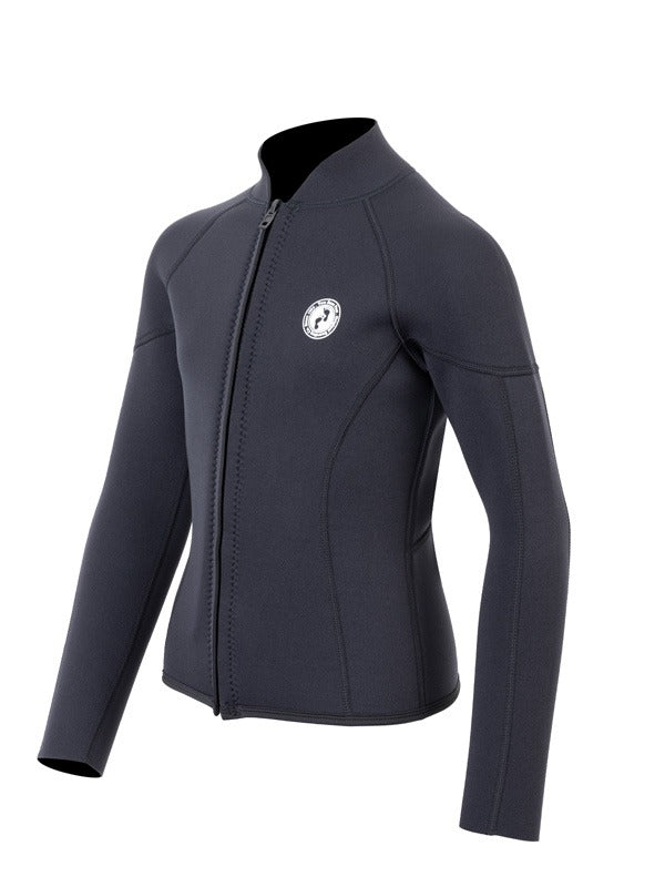 Two Bare Feet Junior Perspective Full Zip 2.5mm Wetsuit Jacket (Black)