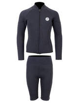 Two Bare Feet Junior Perspective Full Zip 2.5mm Wetsuit Jacket and Shorts Set (Black)