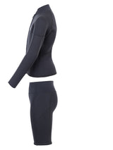 Two Bare Feet Junior Perspective Full Zip 2.5mm Wetsuit Jacket and Shorts Set (Black)