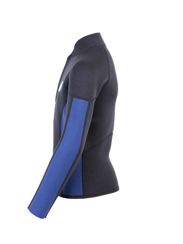 Two Bare Feet Junior Perspective Half Zip 2.5mm Wetsuit Jacket (Black/Blue)