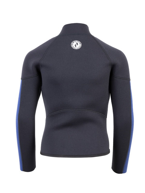 Two Bare Feet Junior Perspective Half Zip 2.5mm Wetsuit Jacket (Black/Blue)