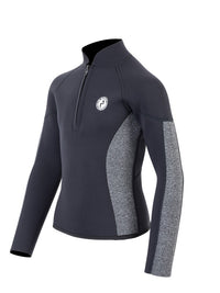 Two Bare Feet Junior Perspective Half Zip 2.5mm Wetsuit Jacket (Black/Grey)
