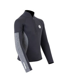 Two Bare Feet Junior Perspective Half Zip 2.5mm Wetsuit Jacket (Black/Grey)