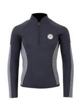 Two Bare Feet Junior Perspective Half Zip 2.5mm Wetsuit Jacket and Shorts Set (Black/Grey)