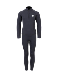 Two Bare Feet Junior Perspective Half Zip 2.5mm Wetsuit Jacket and Pants Set (Black)