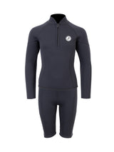 Two Bare Feet Junior Perspective Half Zip 2.5mm Wetsuit Jacket and Shorts Set (Black)