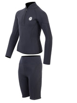 Two Bare Feet Junior Perspective Half Zip 2.5mm Wetsuit Jacket and Shorts Set (Black)